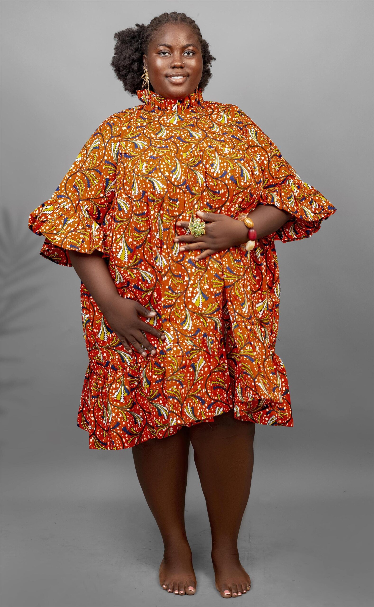 Plus Size African Print Dress - Lima