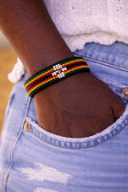 Country Beaded Bracelet – Handmade Cultural Beads Wristband