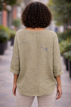 Butterfly Relaxed Tunic Blouse