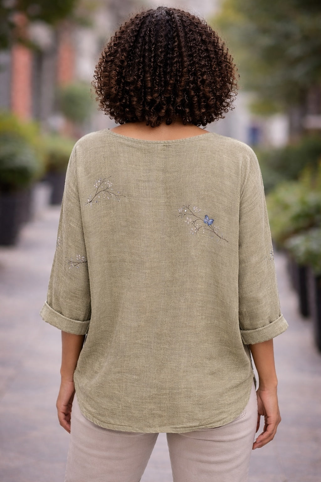 Butterfly Relaxed Tunic Blouse