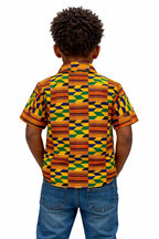 Kente Print Ankara Shirt for Kids – Handmade – Alik