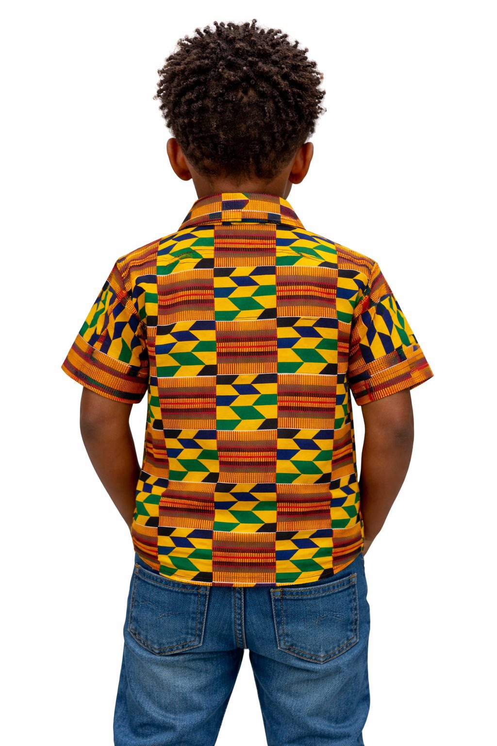 Kente Print Ankara Shirt for Kids – Handmade – Alik