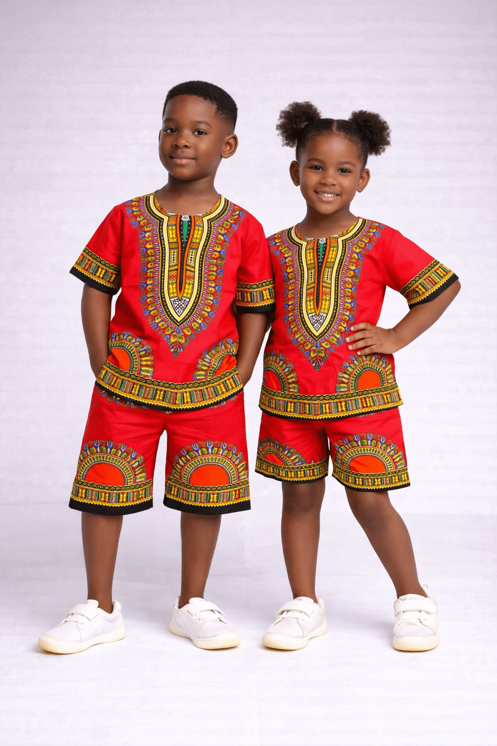 Unisex Vibrant and Traditional Children's Dashiki Set