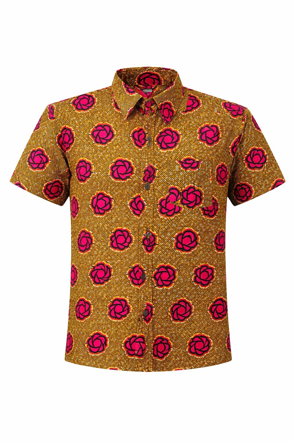 Kids African Print Short Sleeve Shirt