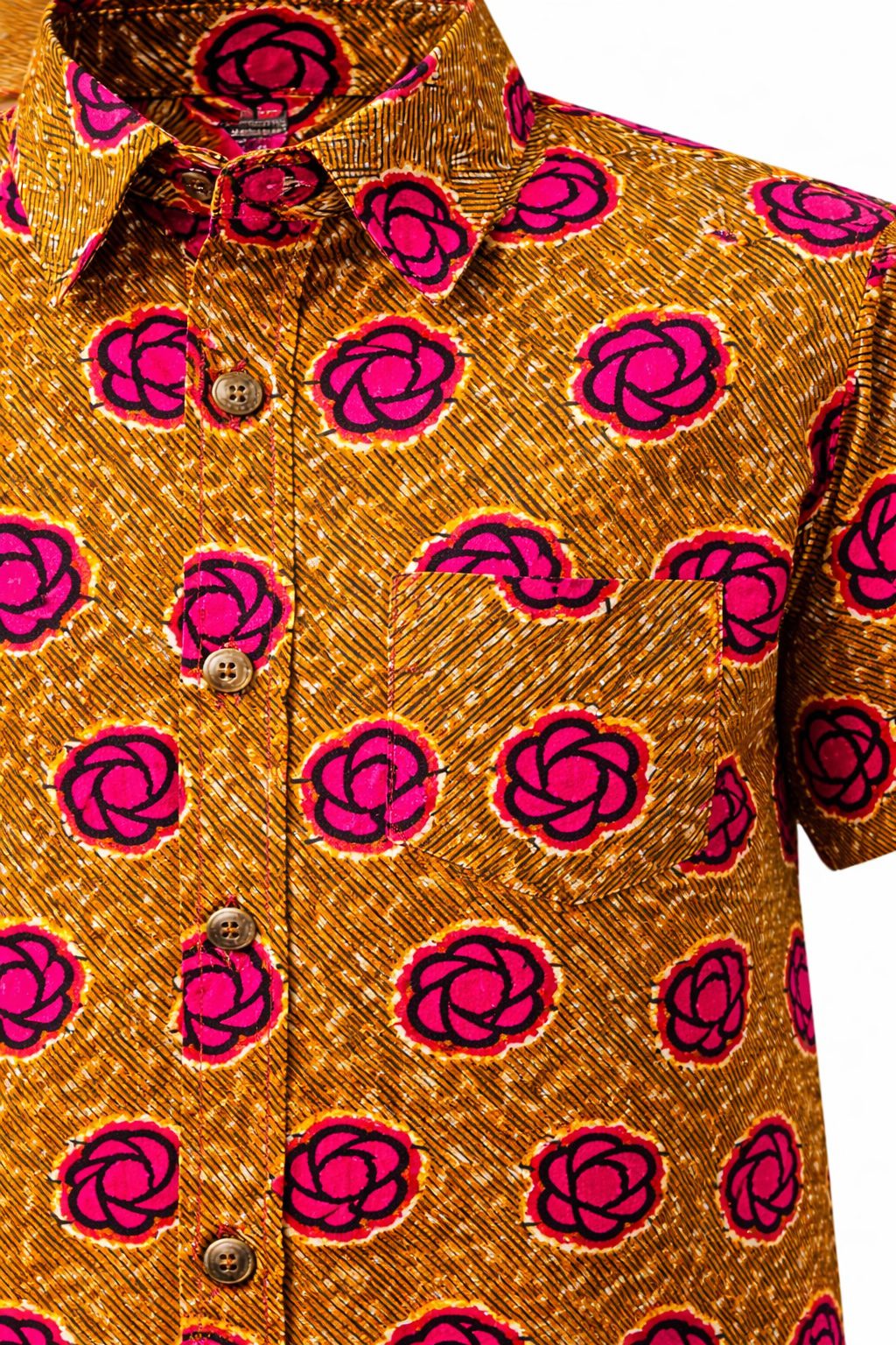 Kids African Print Short Sleeve Shirt