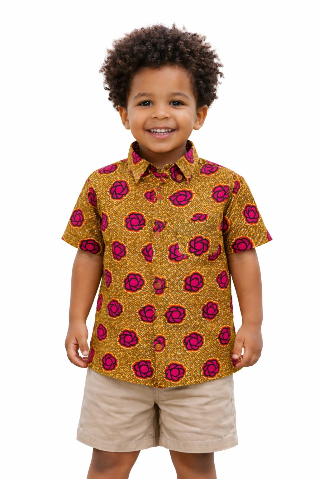 Kids African Print Short Sleeve Shirt
