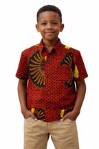 Boys African Print Shirt – Cultural Day School Outfit & Smart Casual Wear