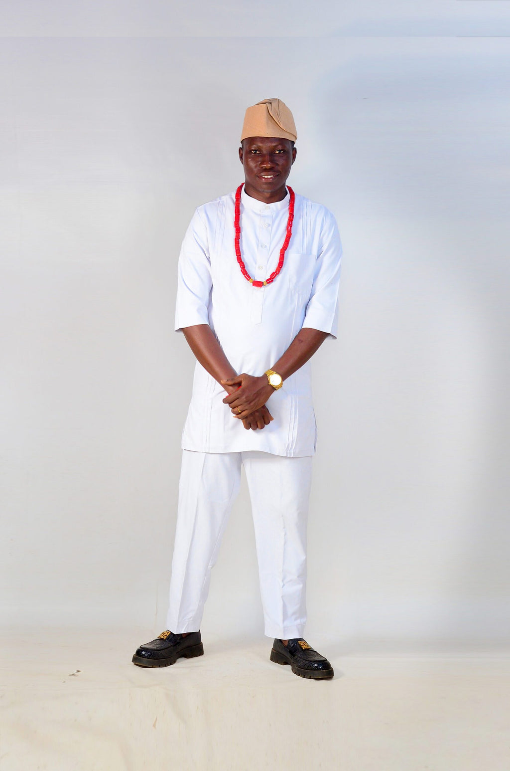 Authentic Traditional Yoruba Asooke Hat for Men