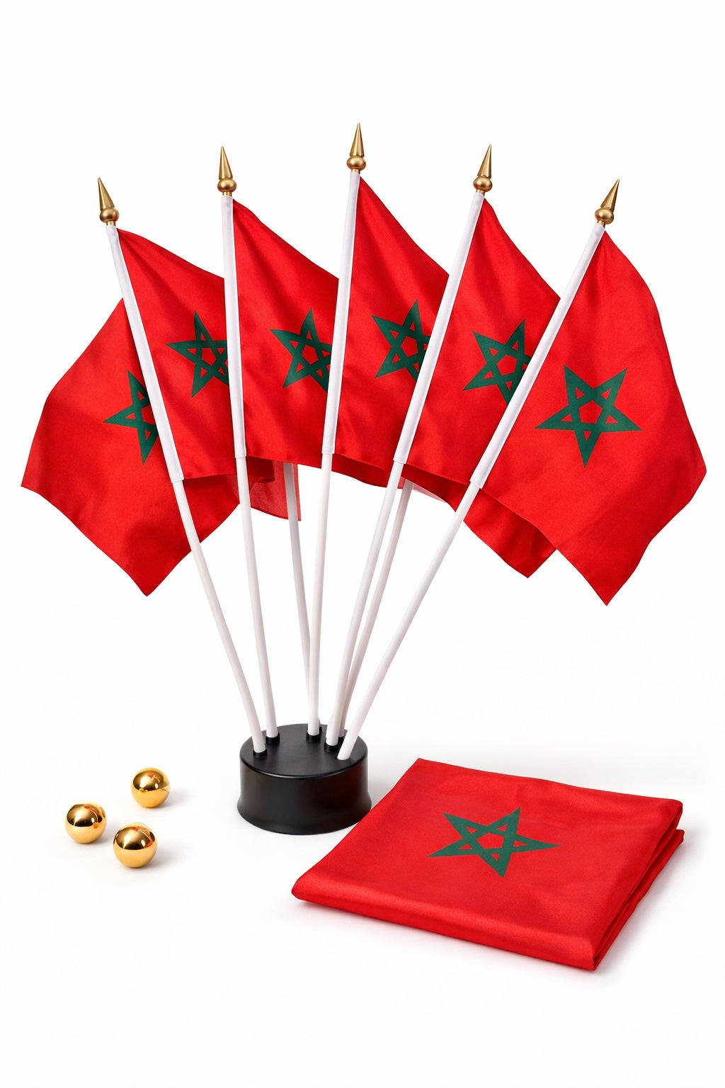 Morocco National Flag – Large, Medium Handheld & Tabletop Mini Flag Options