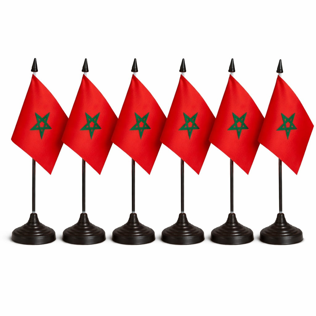 Morocco National Flag – Large, Medium Handheld & Tabletop Mini Flag Options