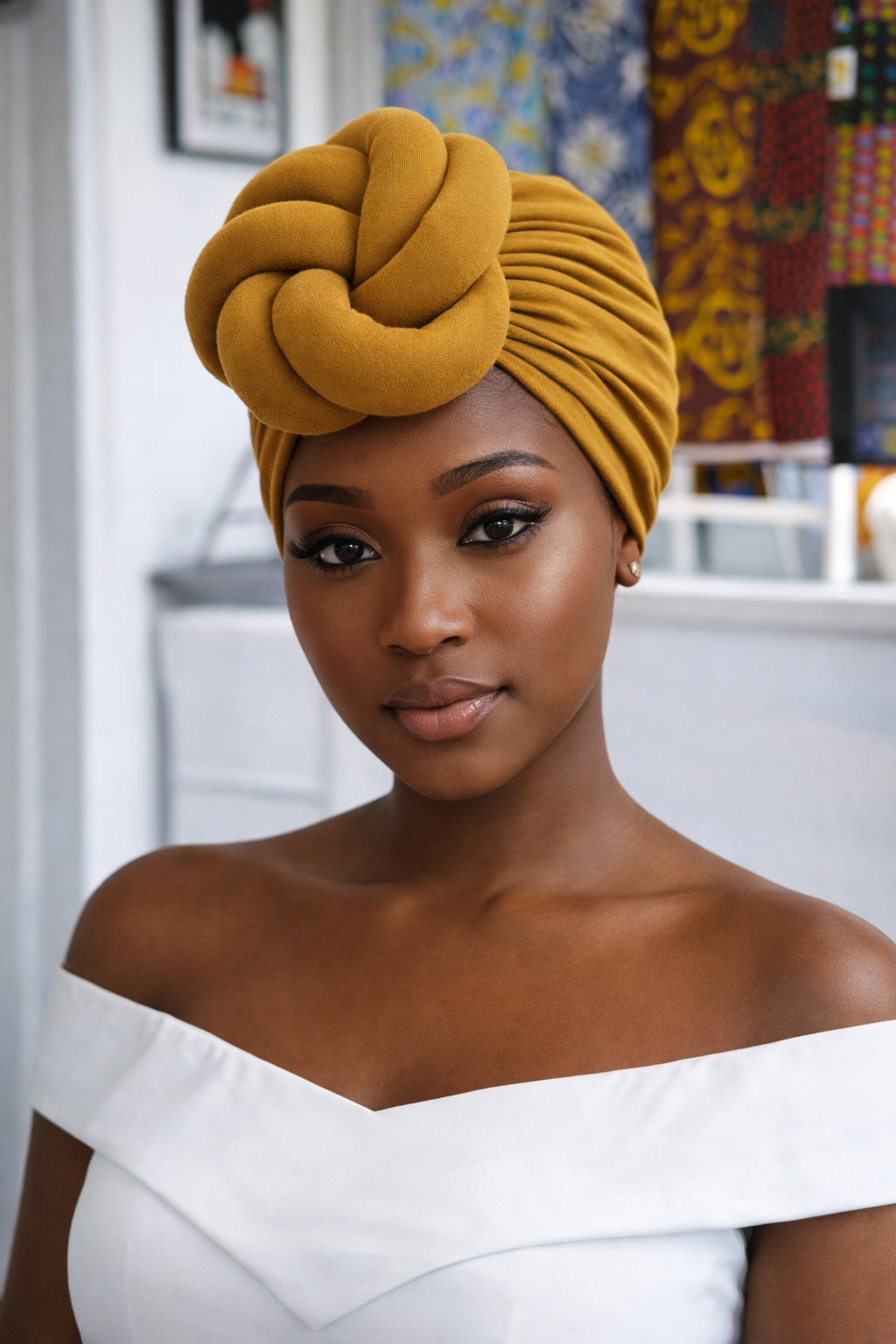 Pre-Tied African Headwrap – Ready-to-Wear Knot Headwrap