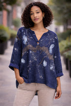 Butterfly Relaxed Tunic Blouse
