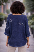Butterfly Relaxed Tunic Blouse