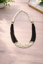 Multilayer African-Inspired Statement Beaded Necklace