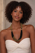 Multilayer African-Inspired Statement Beaded Necklace