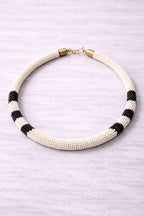 Handcrafted Beaded Collar Necklace – Bold Colour Edition