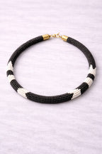 Handcrafted Beaded Collar Necklace – Bold Colour Edition