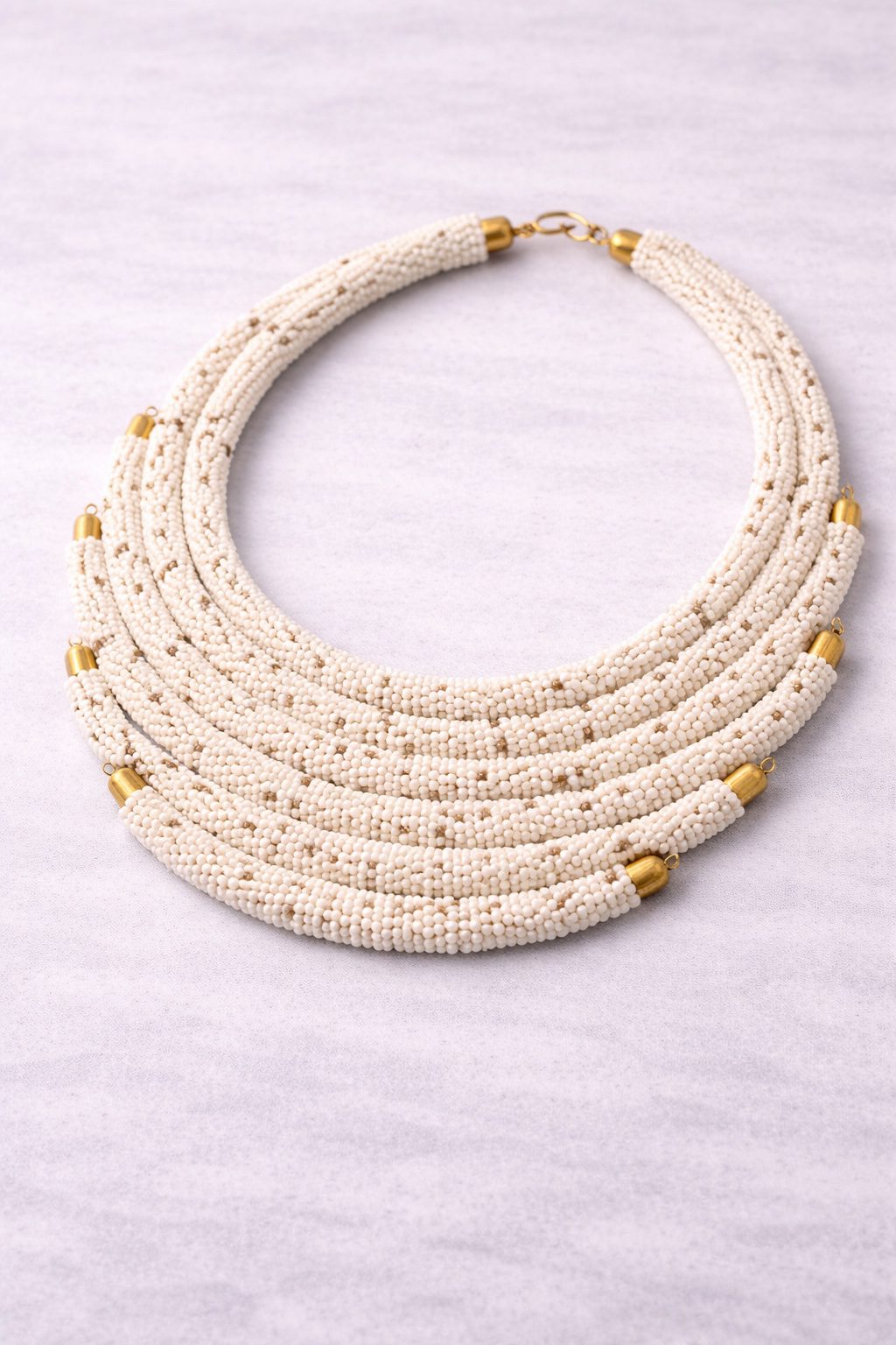 Multilayer Handcrafted Beaded Statement Necklace