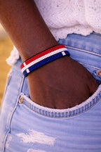 Country Beaded Bracelet – Handmade Cultural Beads Wristband