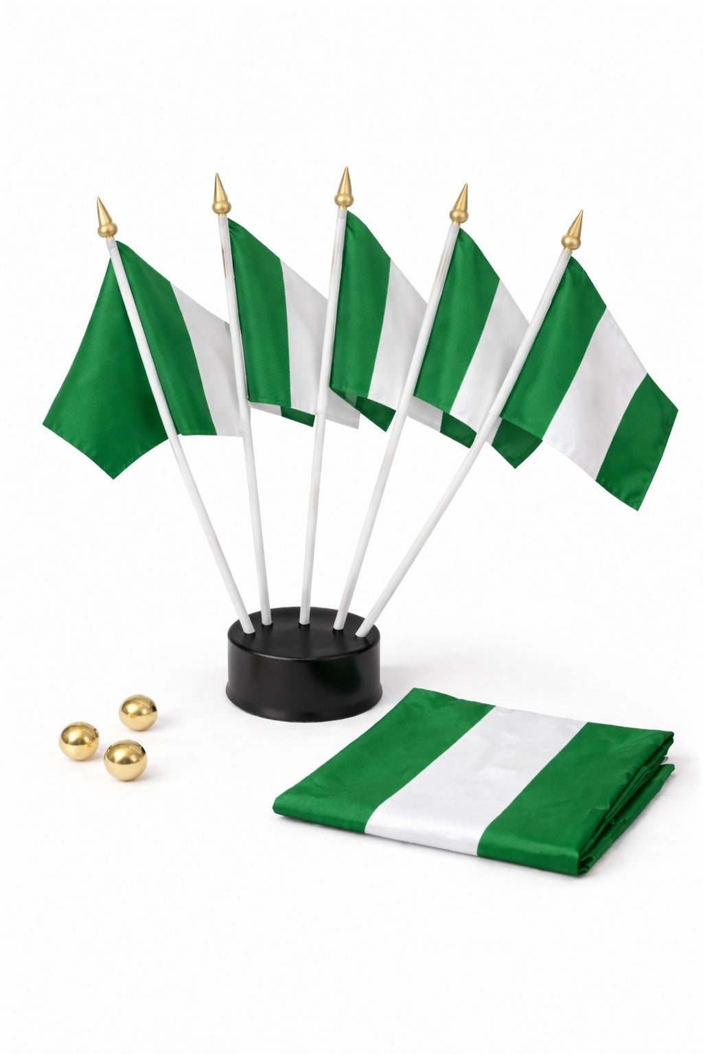 Nigeria National Flag – Large, Medium Handheld & Tabletop Mini Flag Options