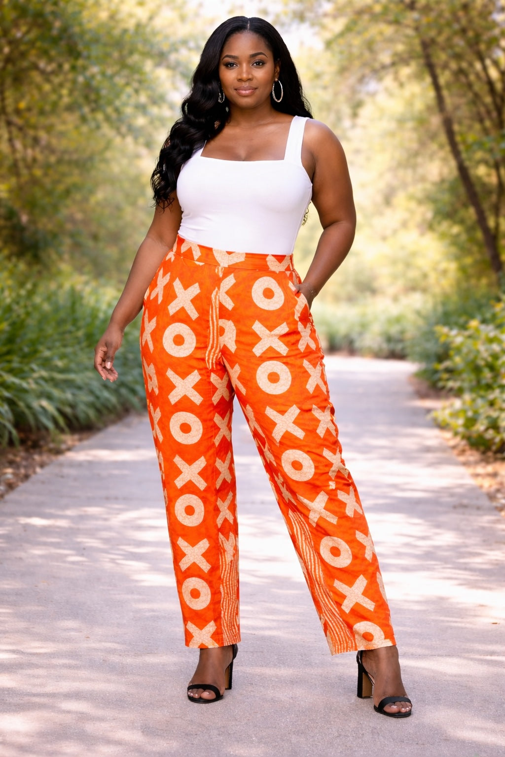 Women’s African Print Co-Ord Set with Wide Leg Trousers and Kimono Top