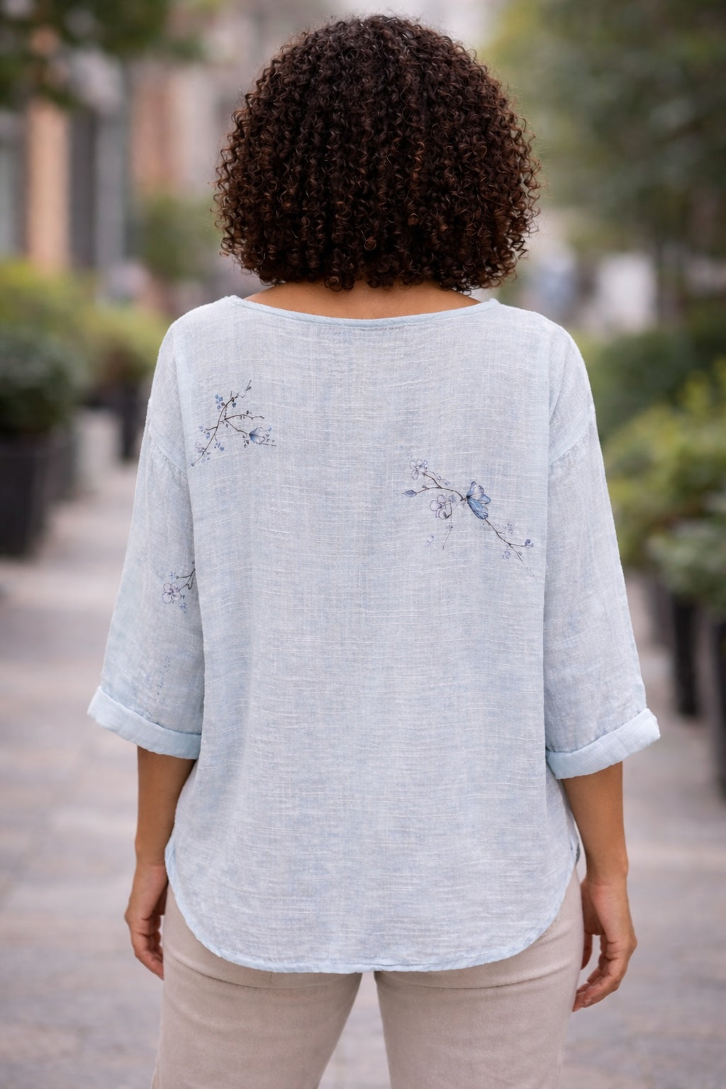 Butterfly Relaxed Tunic Blouse