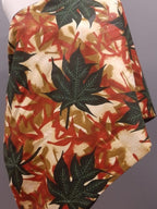 Leaf Print Ankara Unisex African Infinity Neck Scarf Snood