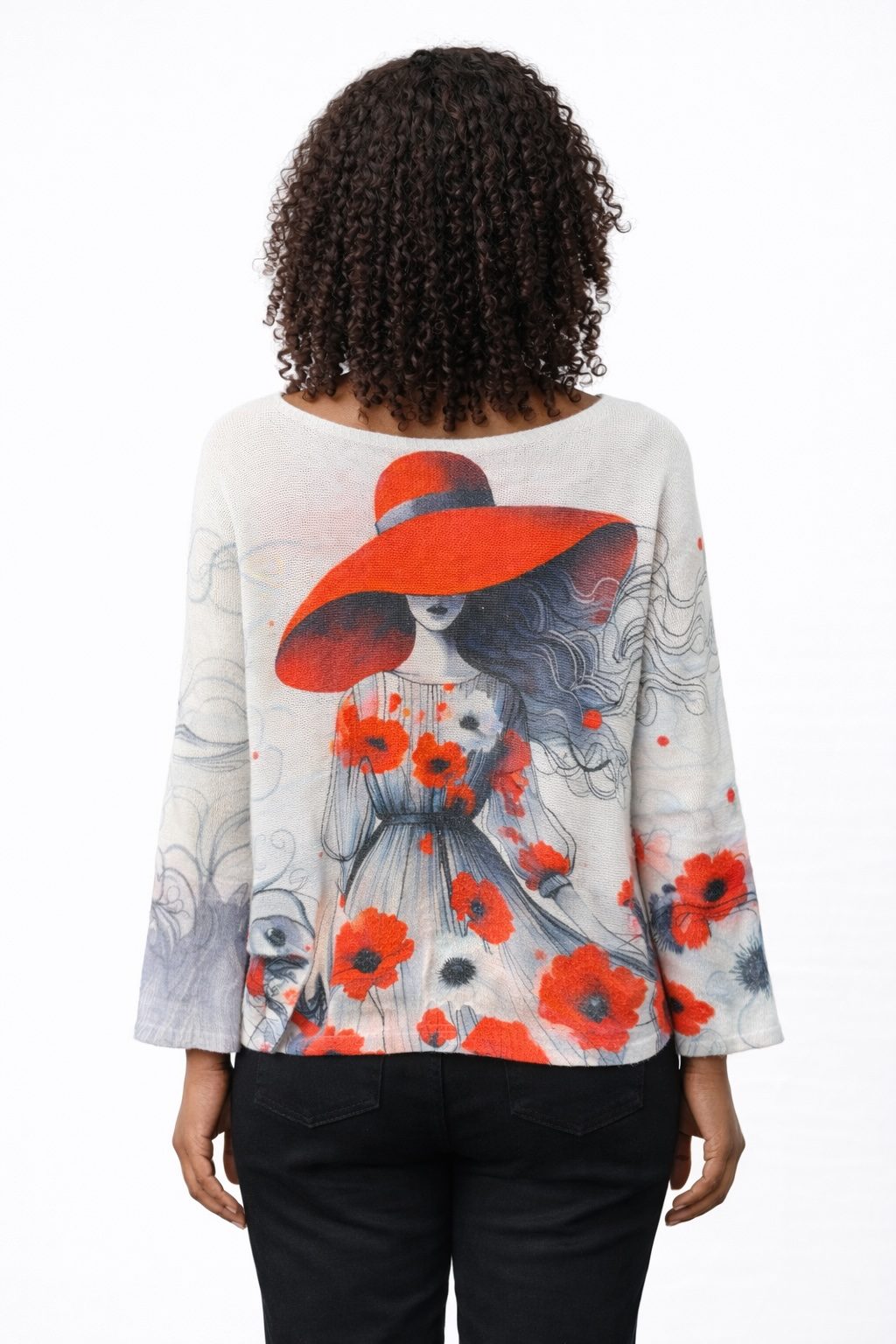 Women’s Lady & Poppy Print Top