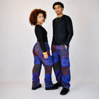 Unisex African Patchwork Cargo Trousers – Boho Festival Pants