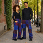 Unisex African Patchwork Cargo Trousers – Boho Festival Pants