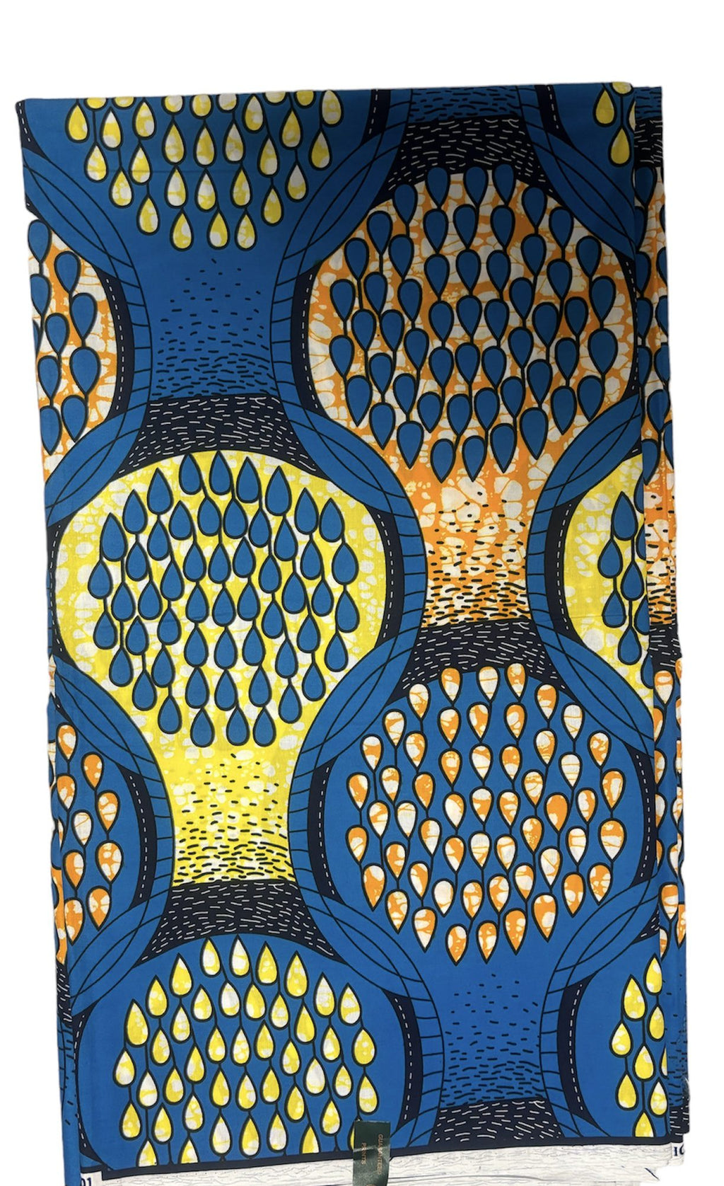 Vibrant Authentic African Beautiful Vibrant Ankara Fabric Abstract Circular Pattern