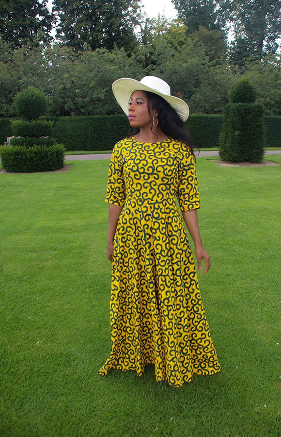 Mirembe African Ankara Print Quarter Sleeve Dress