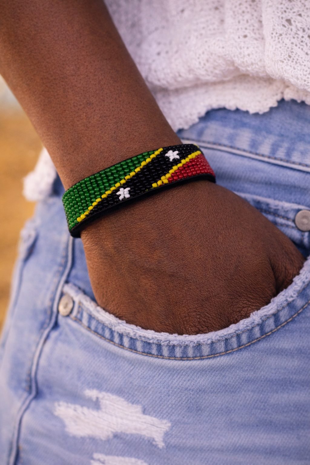 Country Beaded Bracelet – Handmade Cultural Beads Wristband