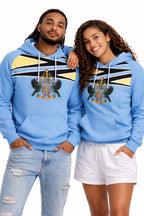 Saint Lucia Flag Embroidery Hoodie