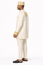 Men’s Embroidered Traditional Top and Trouser Set