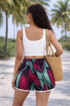 Women’s African Print Summer Shorts with Pockets – Ankara High Waist Casual Shorts