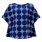 Blue Circular Print Relaxed Fit Blouse
