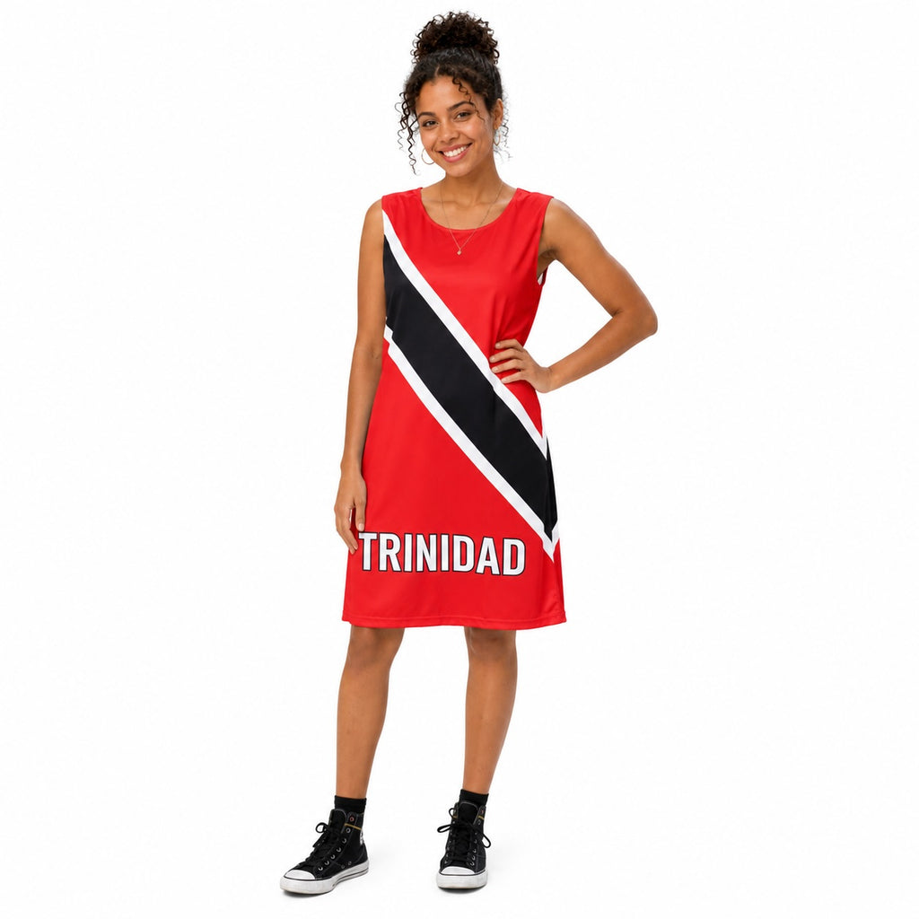 Trinidad Flag Dress | Sleeveless Bodycon Shift Dress