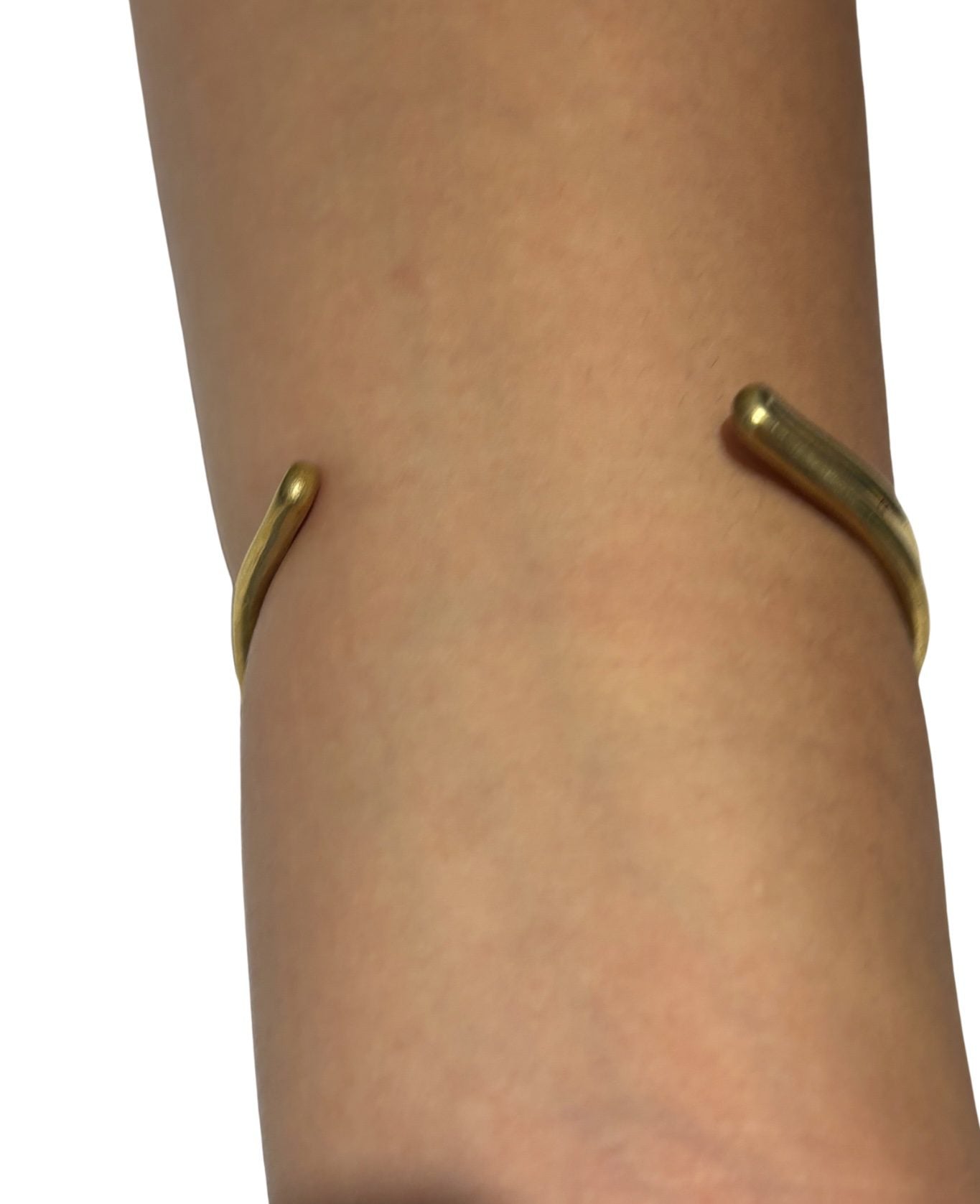 Adjustable Brass Bracelet with Resin Stone Accents