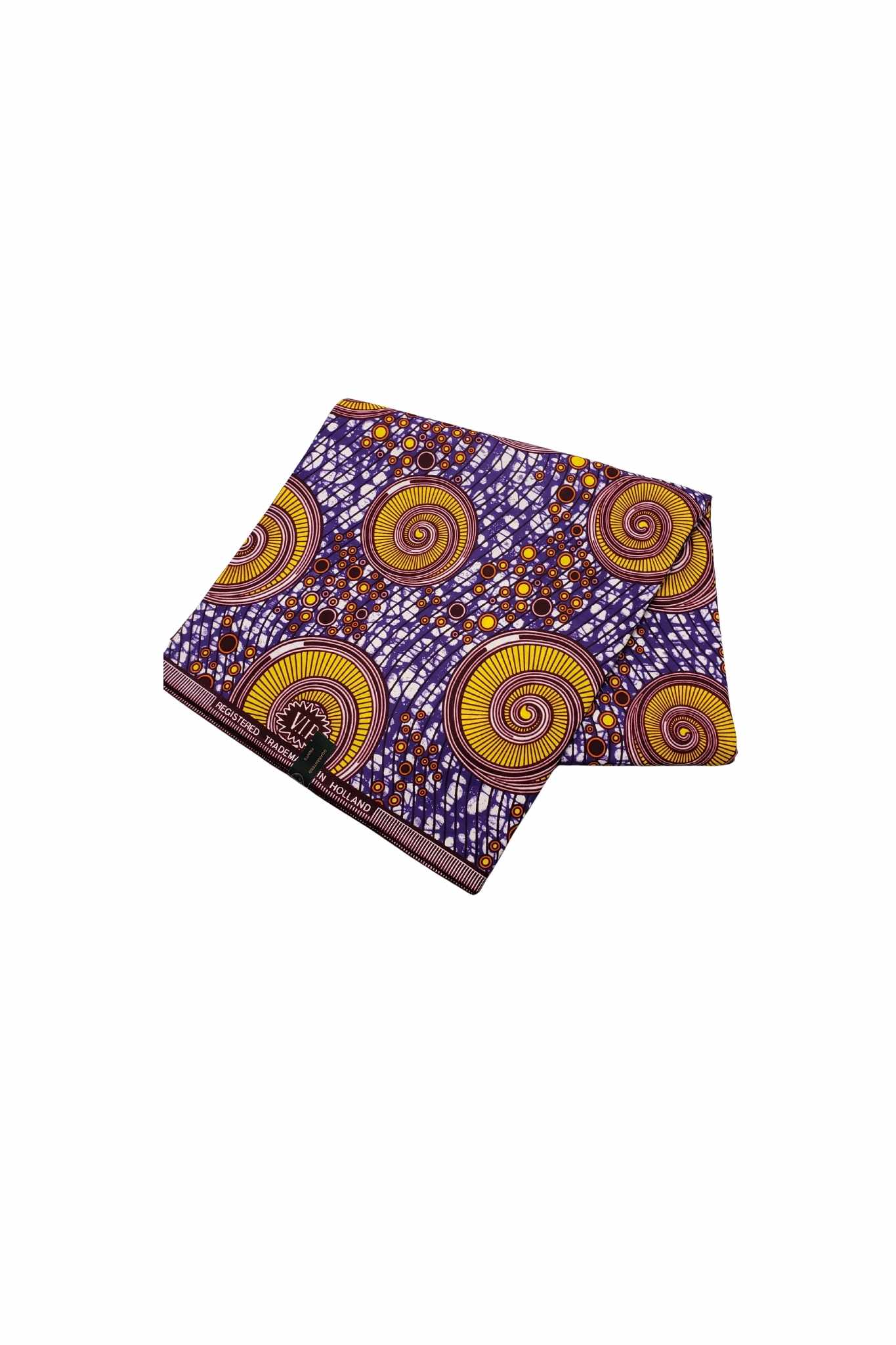 African Print Fabric- Purple and Yellow Ankara Wax Cloth