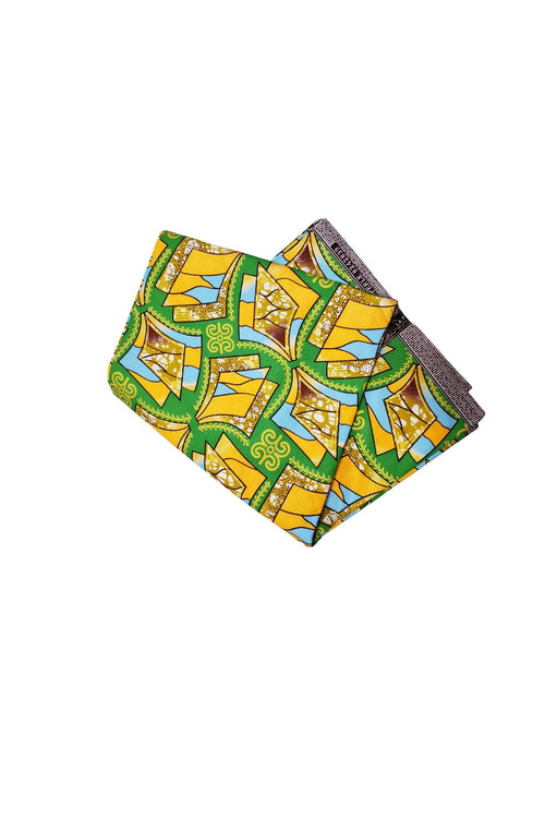 African Print Fabric- Geometric Pattern Ankara Wax Cloth