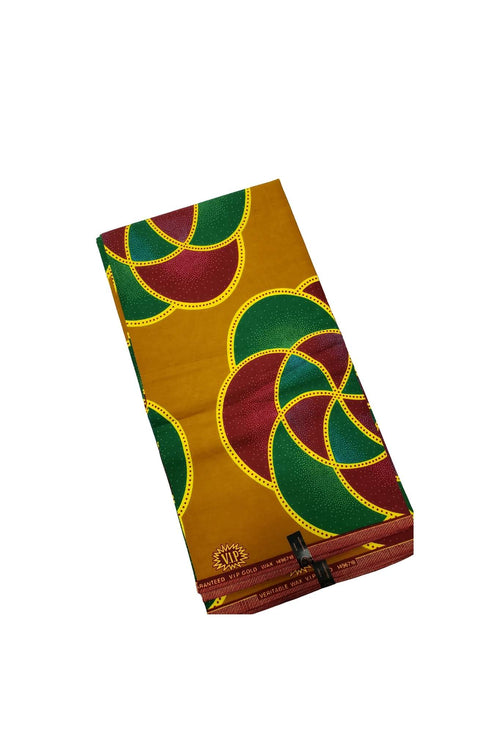 African Print Fabric- Golden Yellow Ankara
