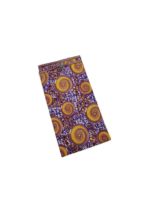 African Print Fabric- Purple and Yellow Ankara Wax Cloth