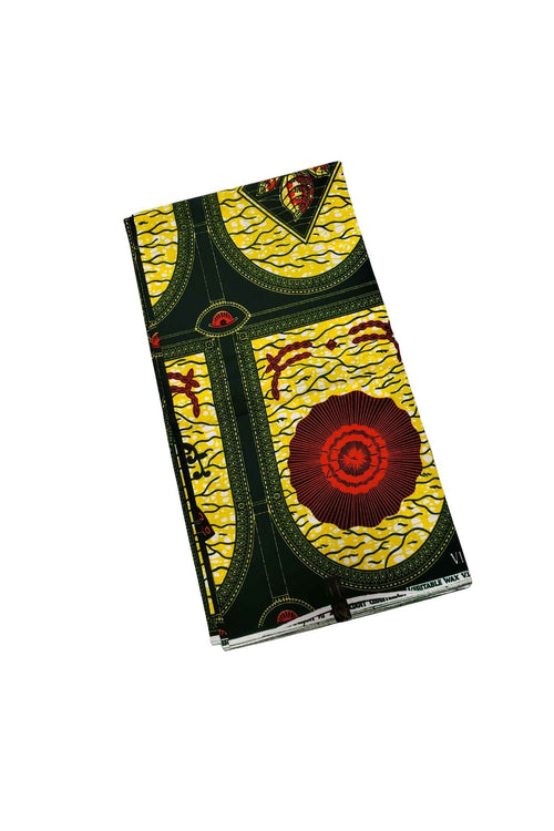 African Print Fabric- Deep Green Ankara