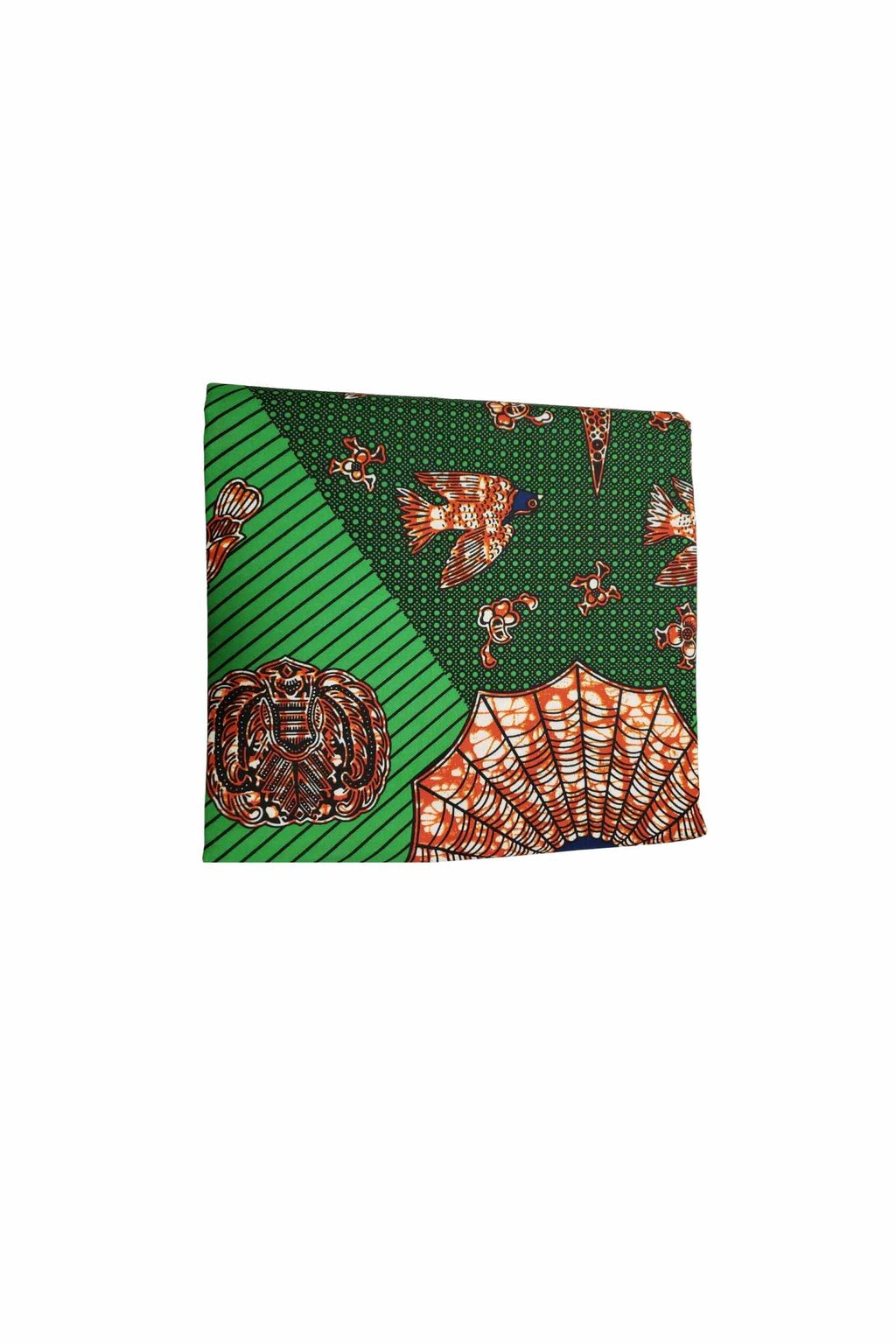 African Print Fabric- Green Ankara Wax Cloth