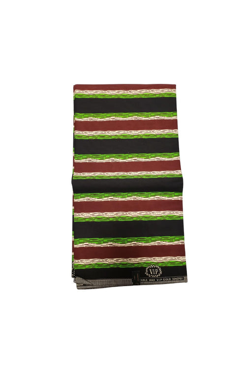 African Print Fabric- Striped Pattern Ankara Wax Cloth