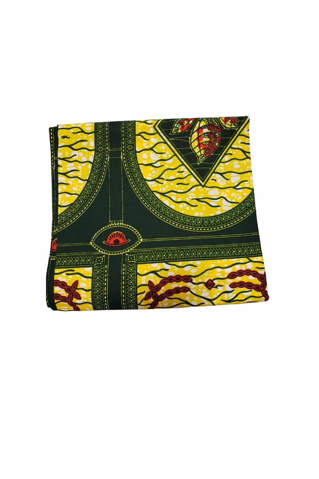 African Print Fabric- Deep Green Ankara