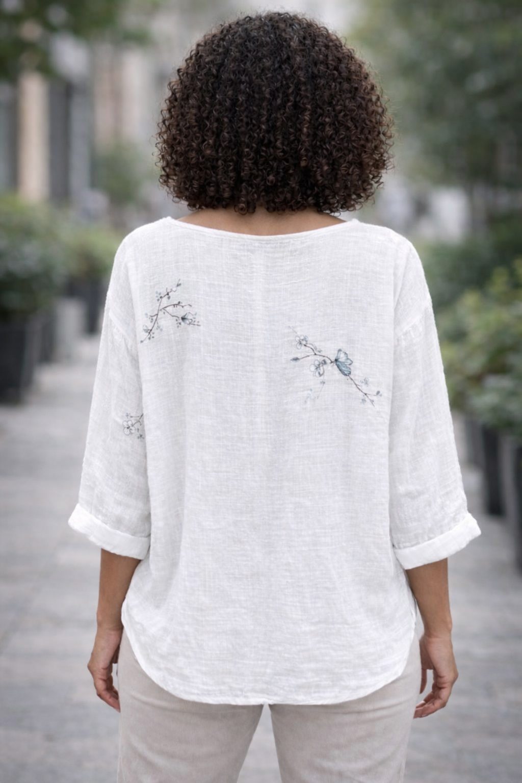 Butterfly Relaxed Tunic Blouse