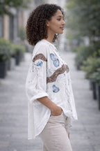 Butterfly Relaxed Tunic Blouse