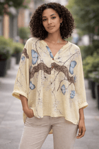 Butterfly Relaxed Tunic Blouse
